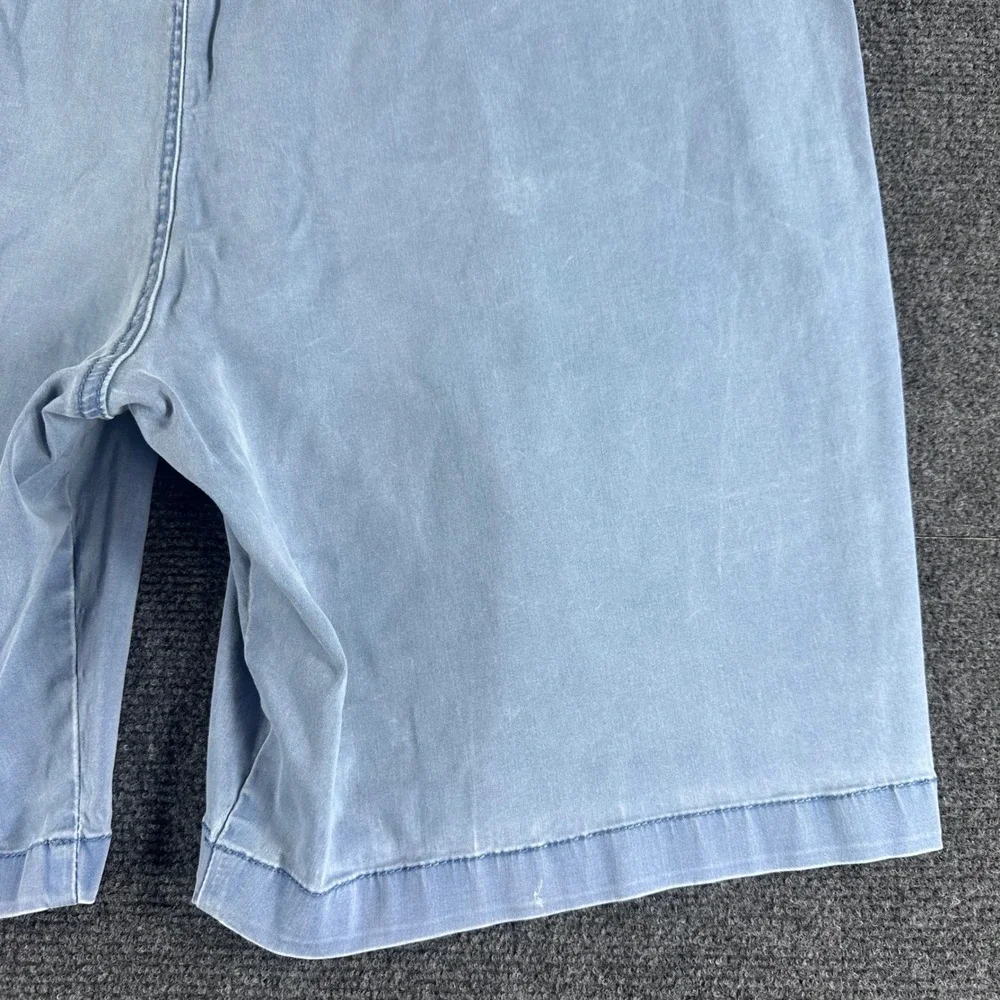 Tommy Bahama Shorts Mens 42 Blue Cotton Tencel Stretch Flat Front Casual Summer